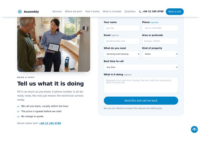 Assembly: The full enquiry form